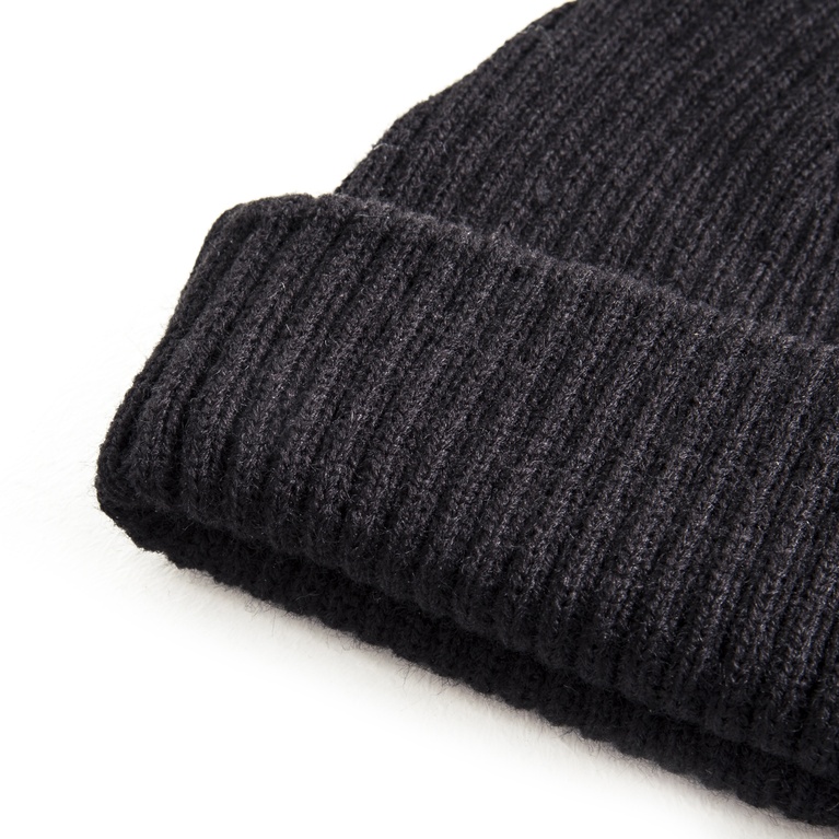 Rib-knit beanie "Seb" Black